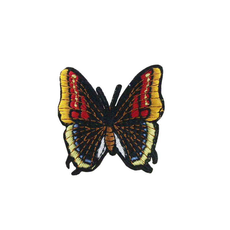 Parche bordado personalizado de mariposa para camisas