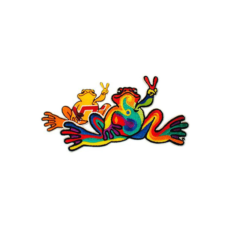 Parche bordado colorido con logotipo de marca para camisas